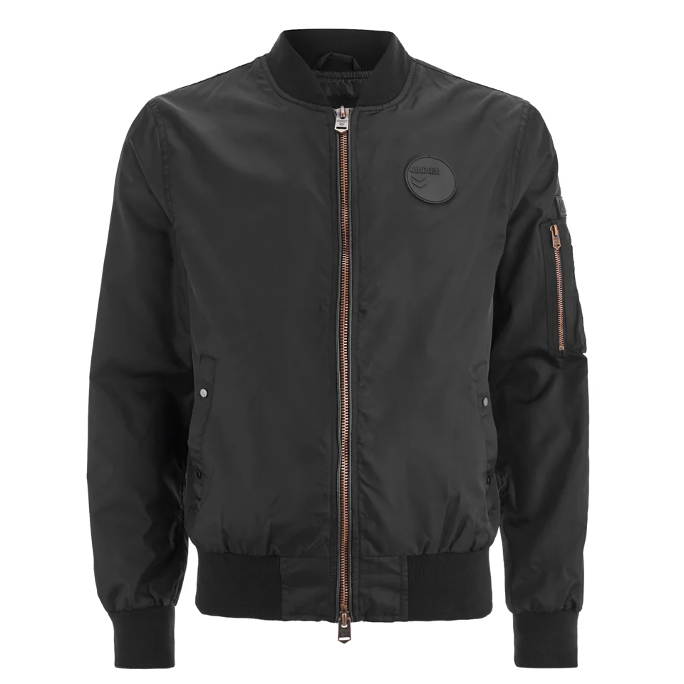 4Bidden Men's Radar Bomber Jacket - Black - S - Black Image 1