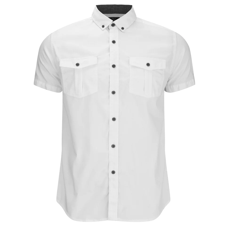 Smith & Jones Men's Pelmet Short Sleeve Shirt - White - S - White Image 1