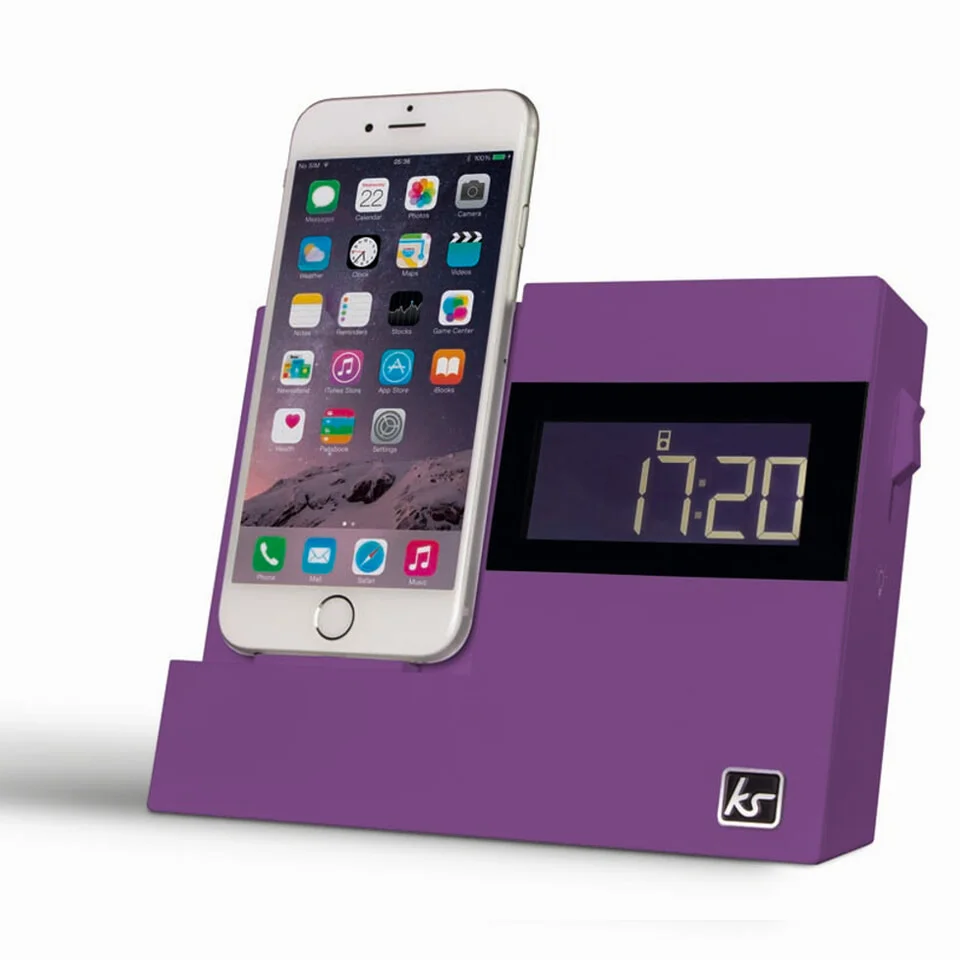 Kitsound XDock3 Lightning Dock Clock Radio - Pink Image 1