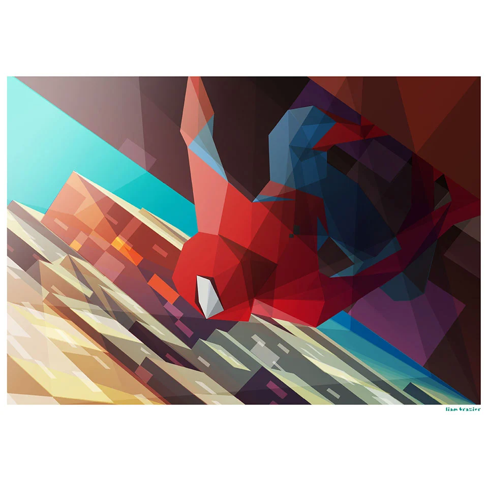 Spiderman Inspired Illustrative Art Print Image 1