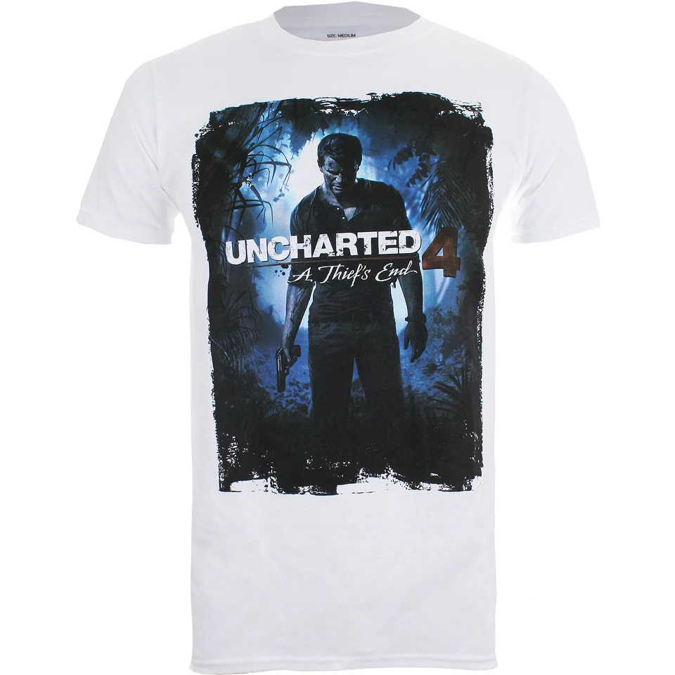 Uncharted 4 Men's Cover Logo T-Shirt - White - S - White Image 1