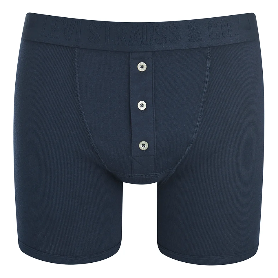 Levi's Men's Long Button Boxers - Navy - S - Navy Image 1