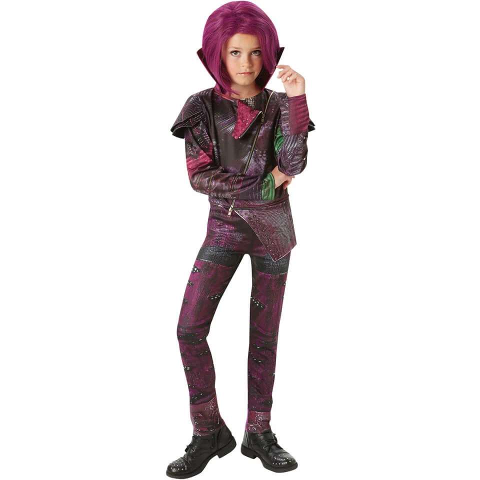 Disney Descendants Girls' Deluxe Mal Fancy Dress - 5-6 Years - Multi Image 1