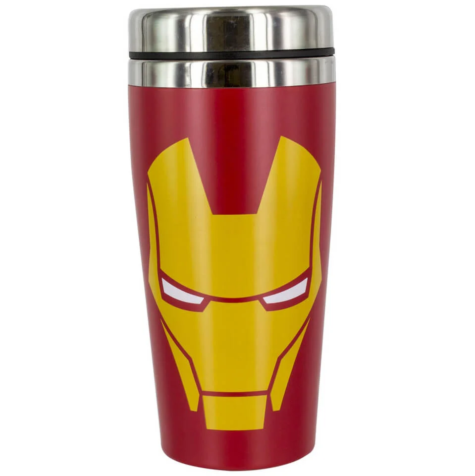 Marvel Iron Man Stainless Steel Travel Mug - Red Image 1