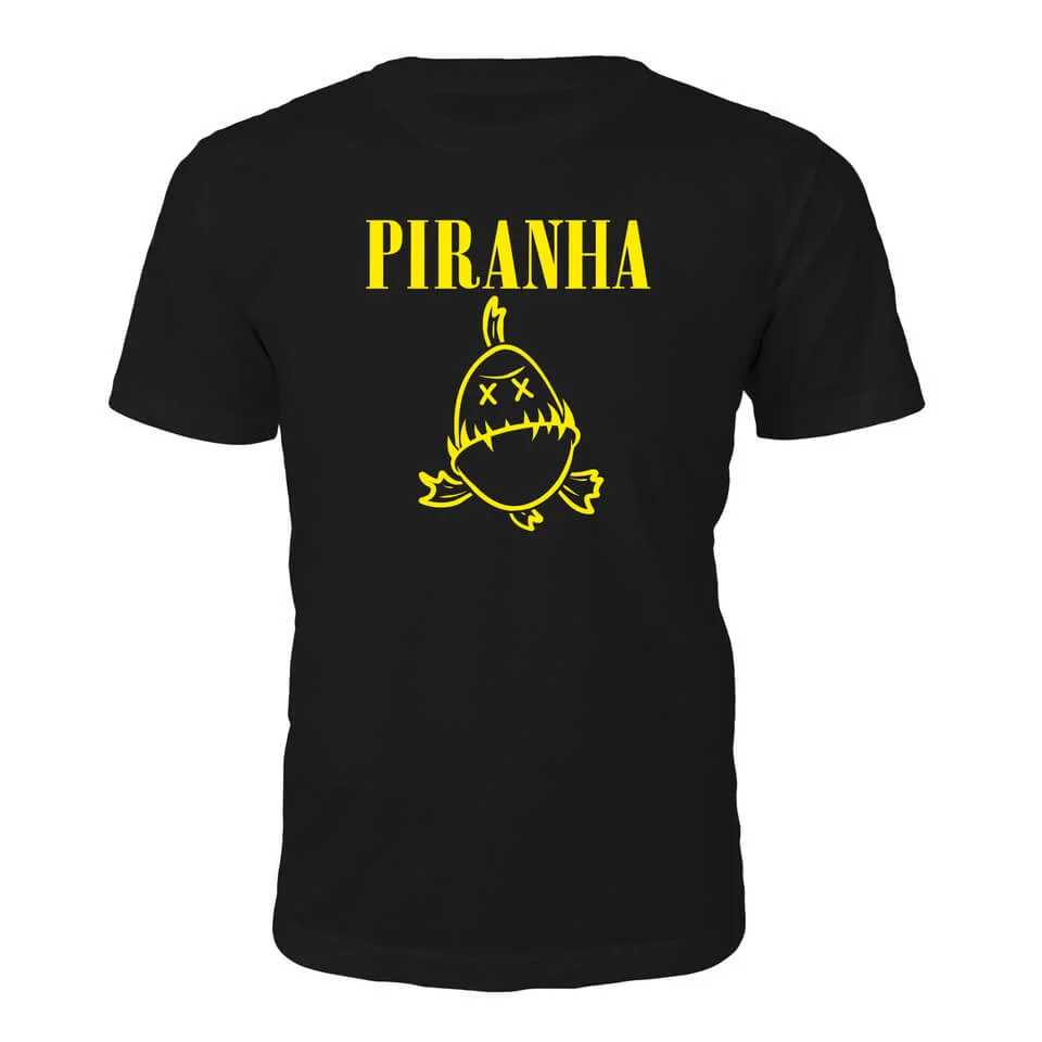 Tee Junkie Men's Piranha T-Shirt - Black - S - Black Image 1