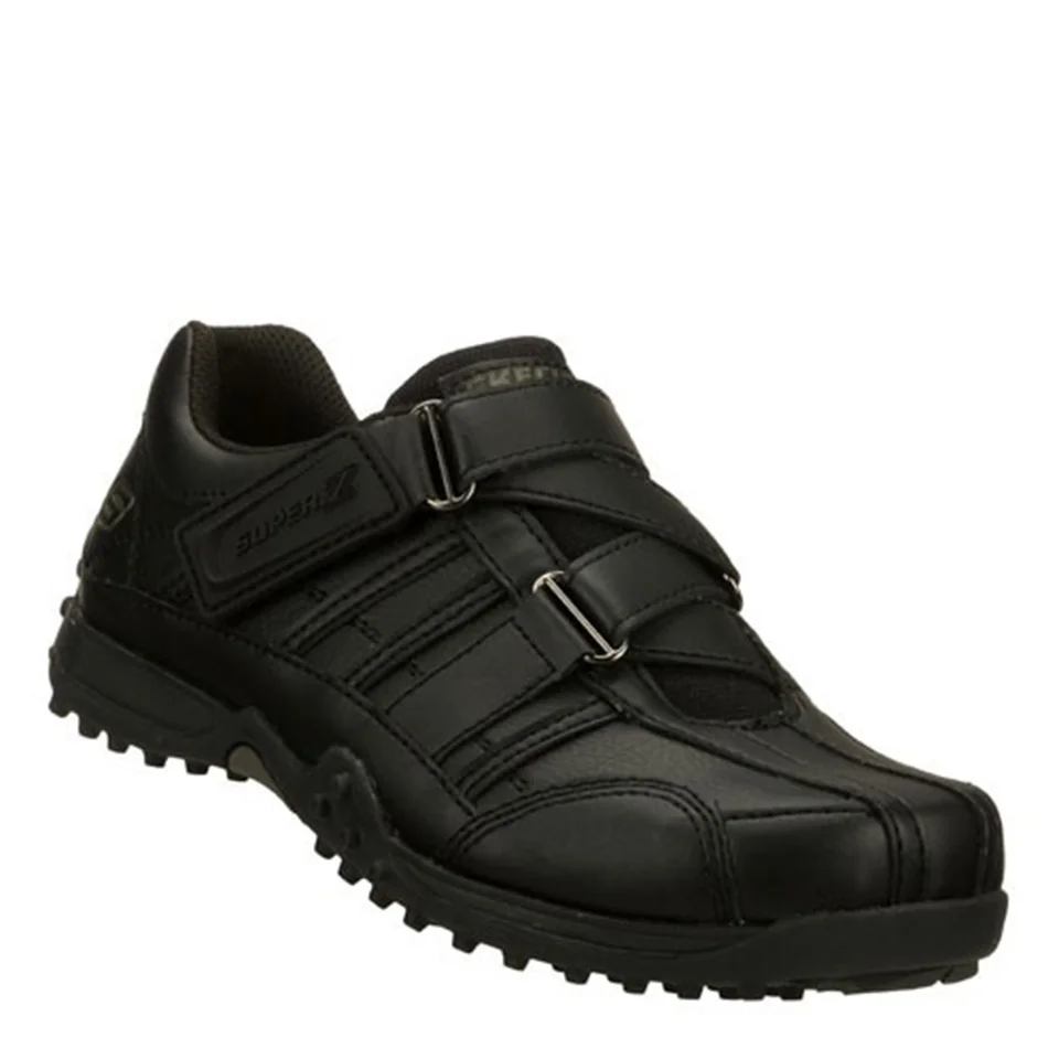 Skechers Kids' Urbantrack II Velcro Trainers - Black - UK 10 Kids - Black Image 1