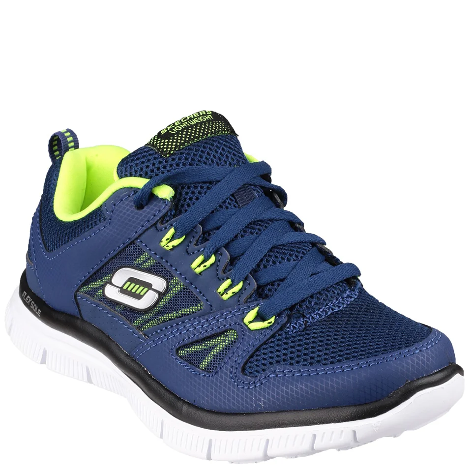 Skechers Kids' Flex Advantage Trainers - Navy - UK 10 Kids - Blue Image 1