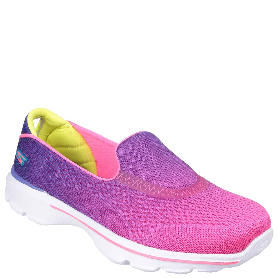 Skechers Kids' Go Walk 3 Shoes - Purple/Pink - UK 10 Kids - purple/pink Image 1