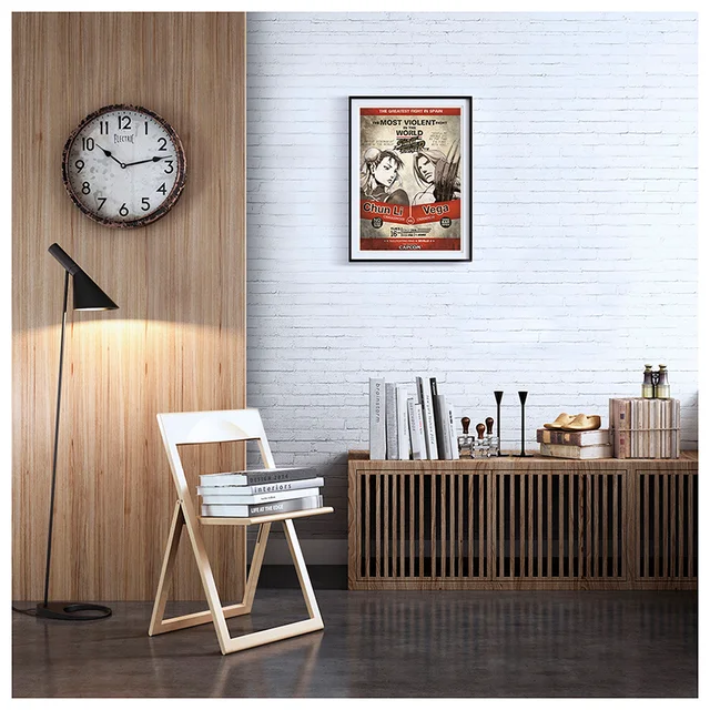 Street Fighter Chun-Li V Vega Art Print - 16.5 x 11.7