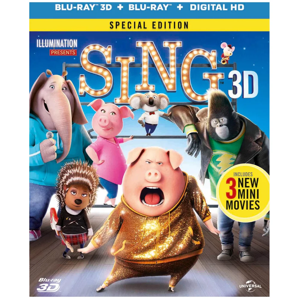 Sing 3D (Includes DVD + 2D Version + UV Copy) Image 1