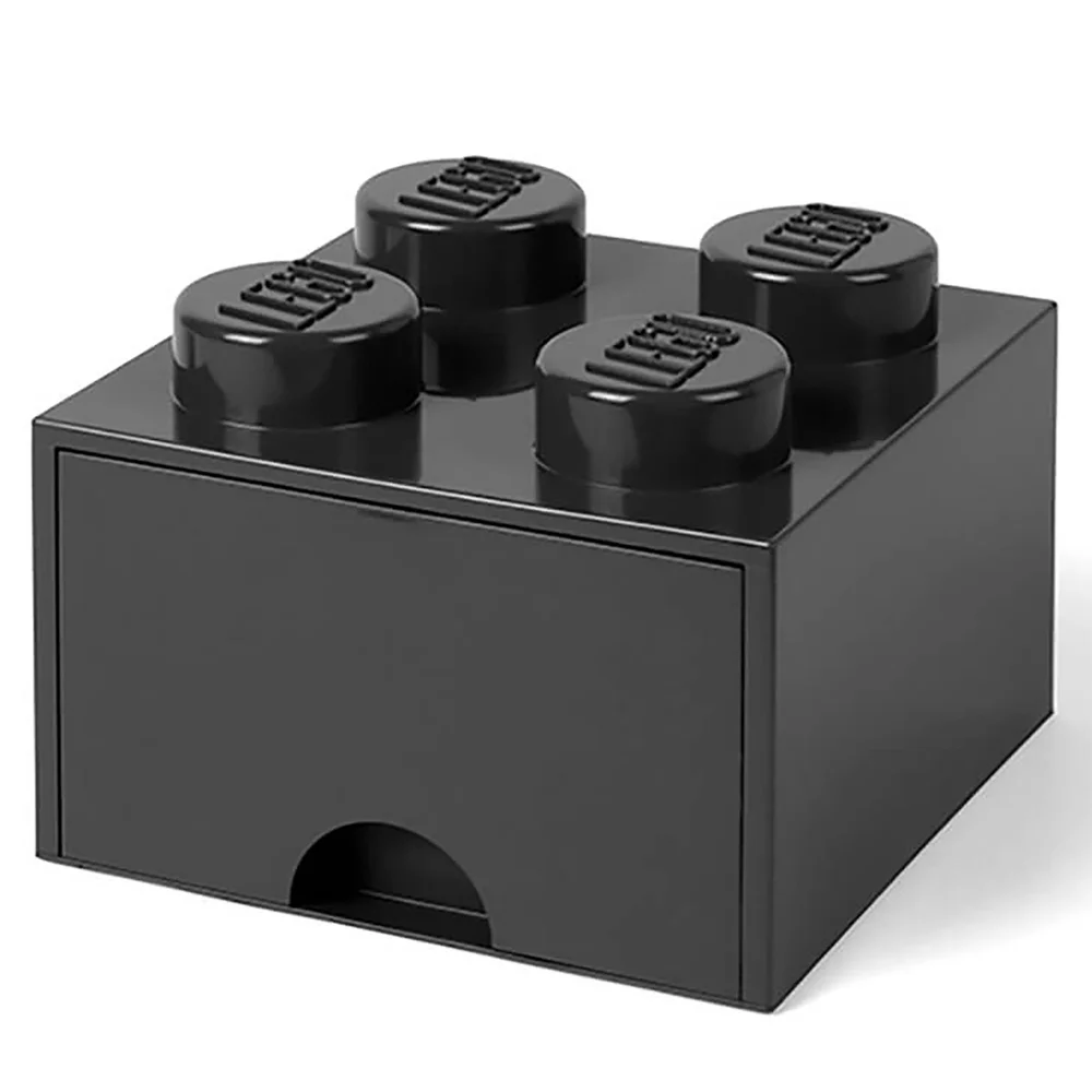 LEGO Storage 4 Knob Brick - 1 Drawer (Black) Image 1
