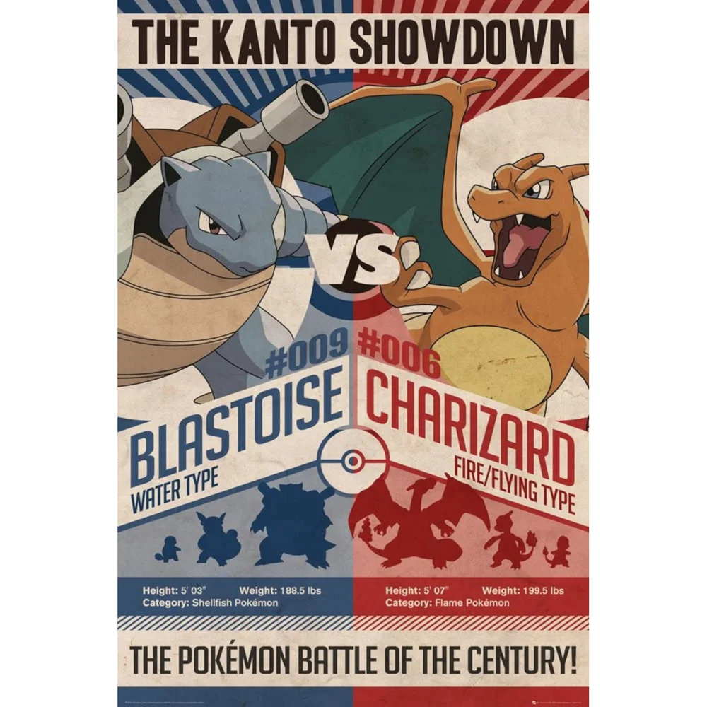 Pokémon Red vs Blue Metallic Print Image 1