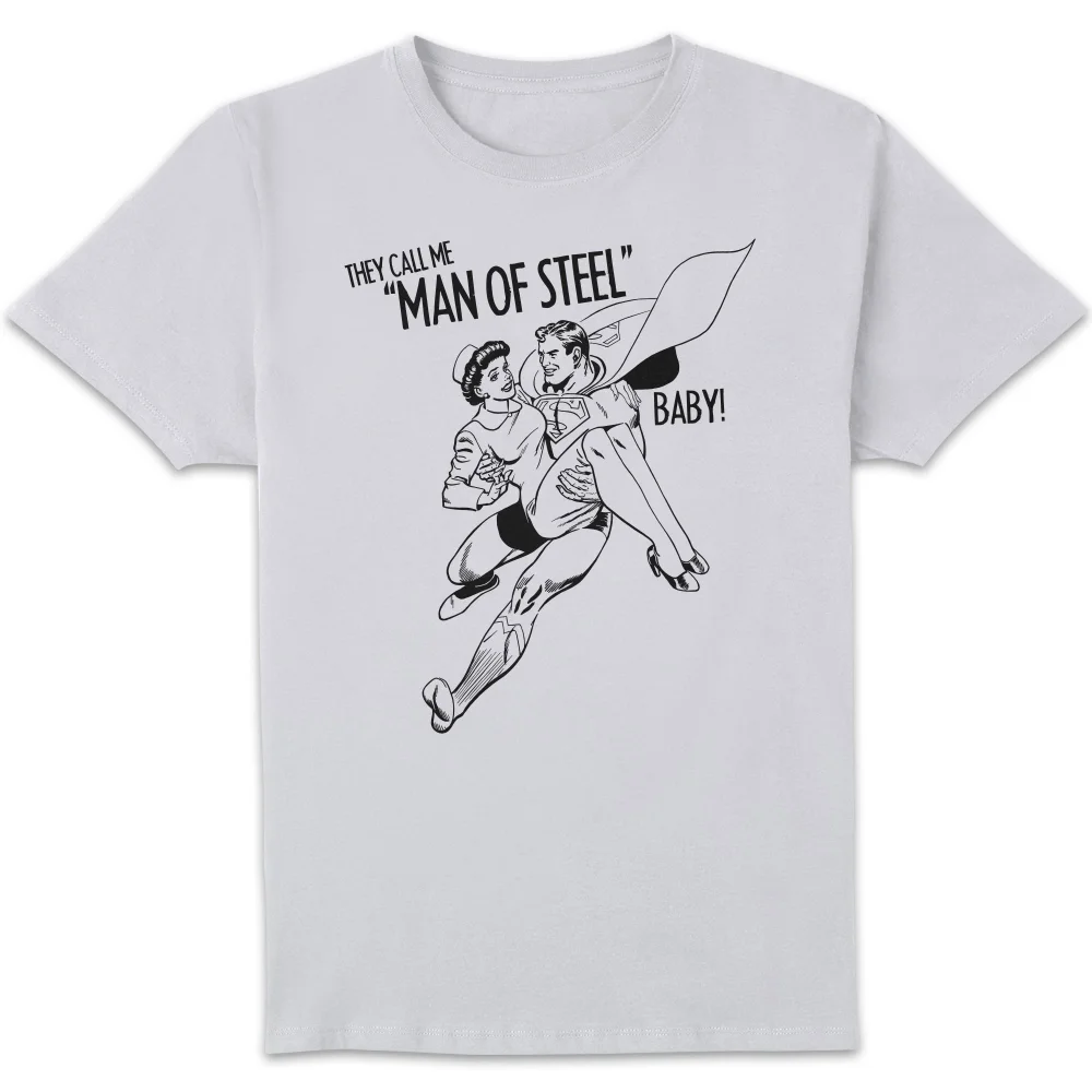 DC Comics Superman Valentines Steel Baby T-Shirt - White - S Image 1
