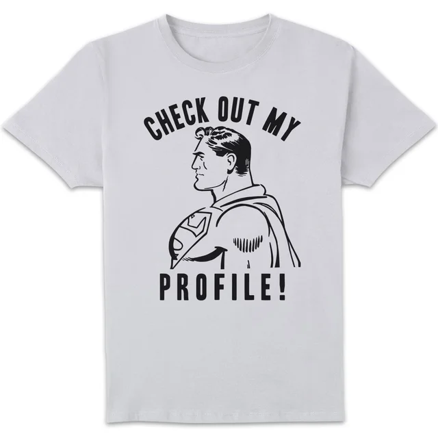 DC Comics Superman Check Out My Profile T-Shirt - White