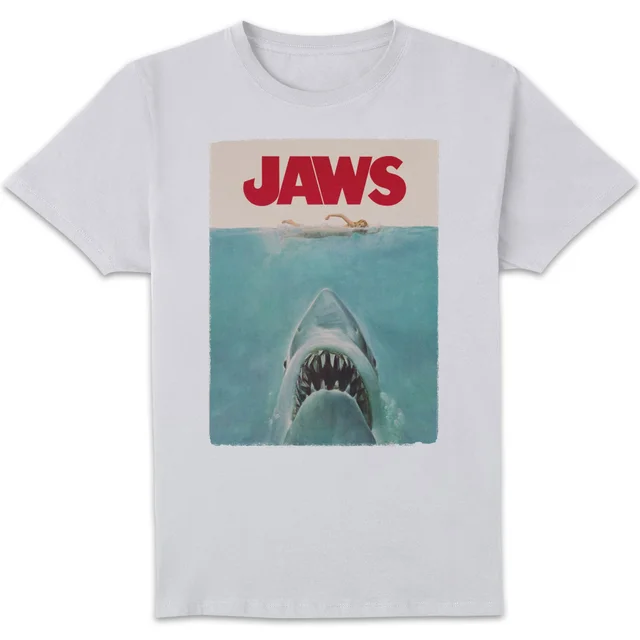 Jaws Classic Poster T-Shirt - White