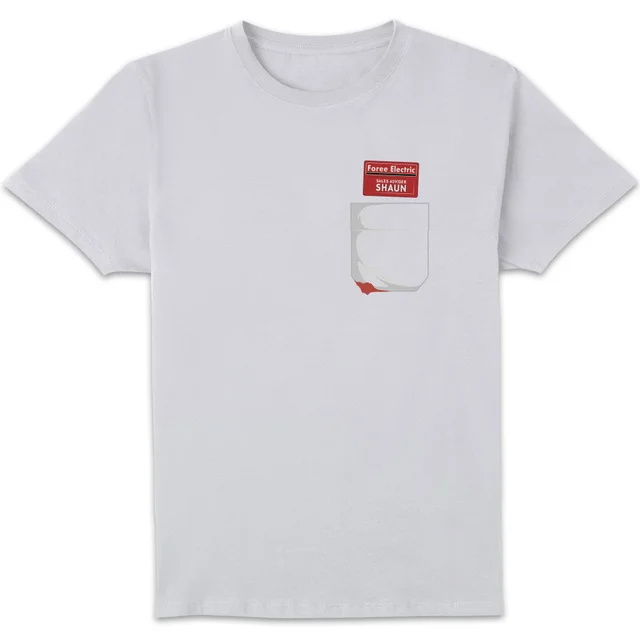 Shaun Of The Dead You've Got Red On You Pocket T-Shirt - White