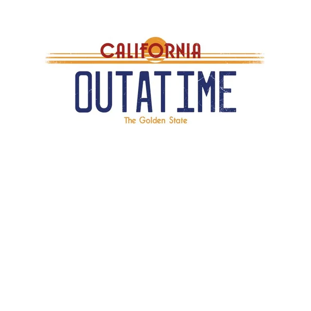 Back To The Future Outatime Plate T-Shirt - White