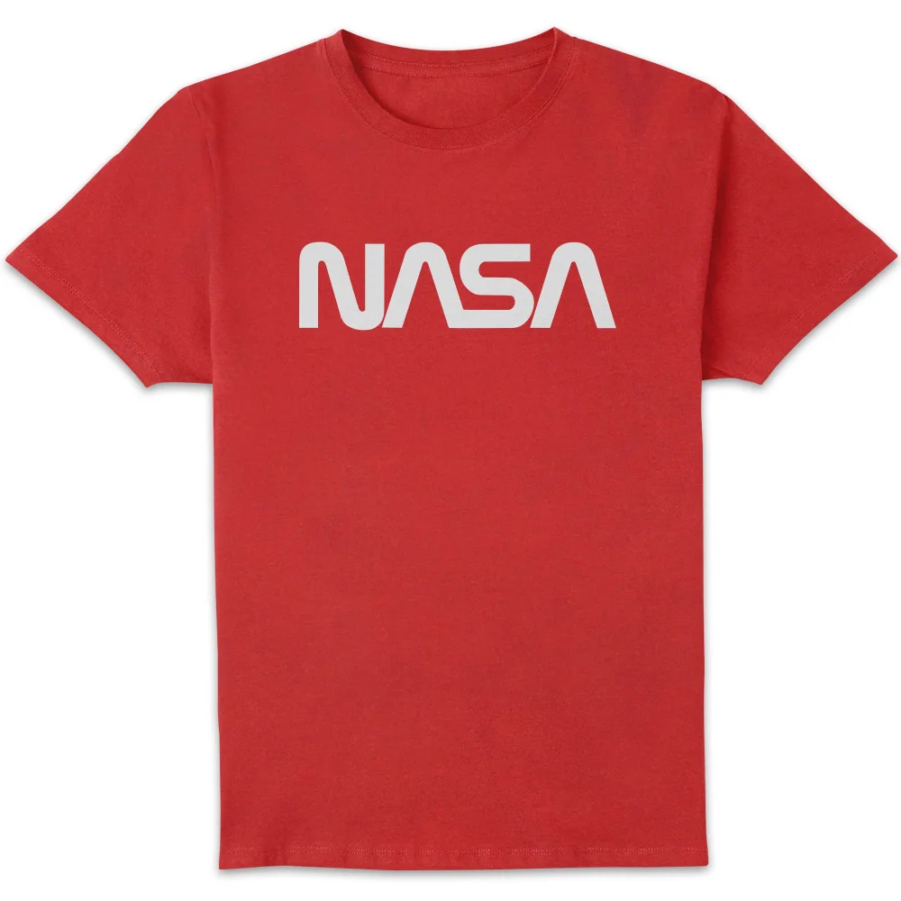 NASA Worm White Logotype T-Shirt - Red - S Image 1