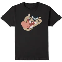 Looney Tunes Tasmanian Devil Face Men's T-Shirt - Black