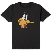Looney Tunes Daffy Duck Face Men's T-Shirt - Black - undefined undefined