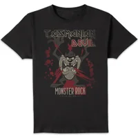 Looney Tunes Tasmanian Devil Monster Rock Men's T-Shirt - Black - undefined undefined