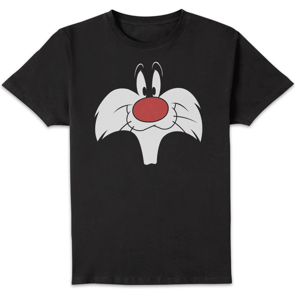 Looney Tunes Sylvester Big Face Men's T-Shirt - Black - S Image 1