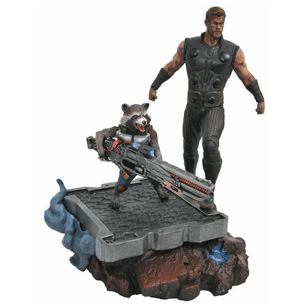 Diamond Select Marvel Premier Collection Statue - Thor And Rocket Image 1
