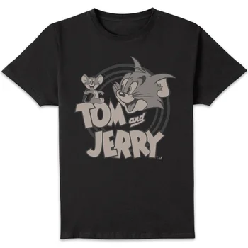 Tom & Jerry Circle Men's T-Shirt - Black