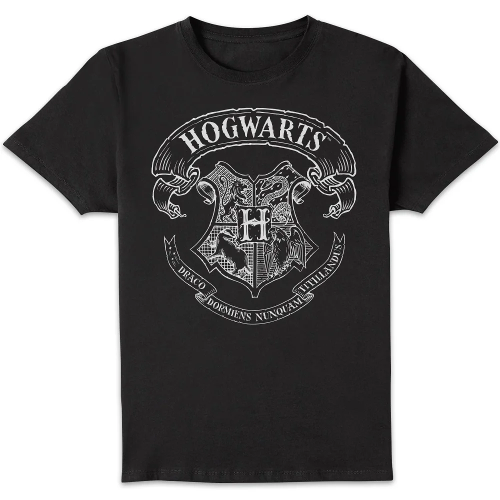 Harry Potter Hogwarts Crest Men's T-Shirt - Black - S Image 1