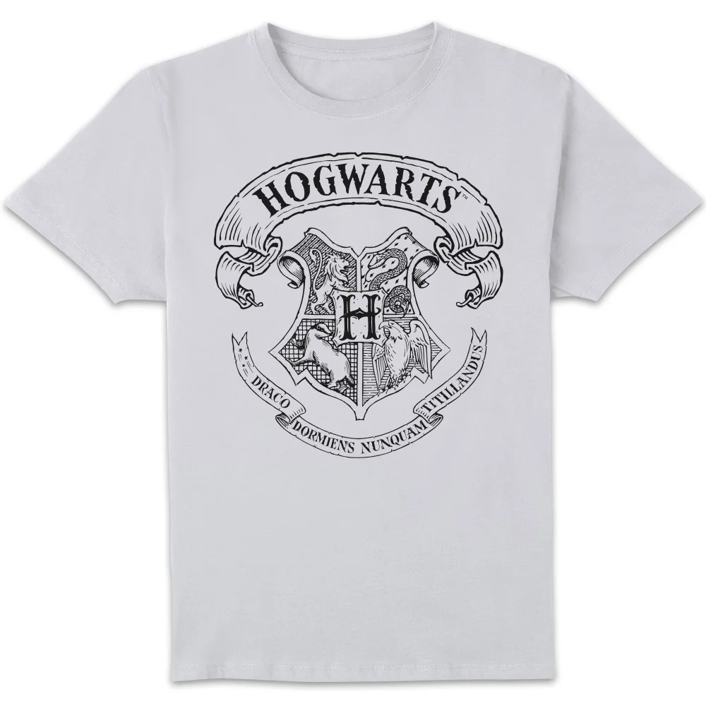 Harry Potter Hogwarts Crest Men's T-Shirt - White - S Image 1