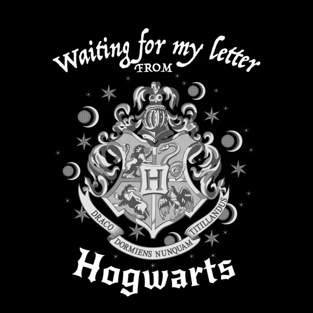 Harry Potter Waiting For My Letter From Hogwarts Men's T-Shirt - Black