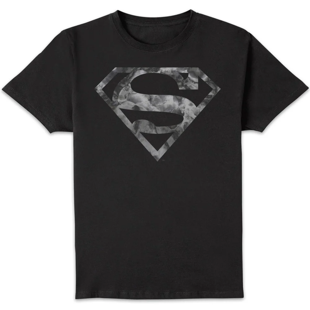 DC Originals Marble Superman Logo Men's T-Shirt - Black - S Image 1