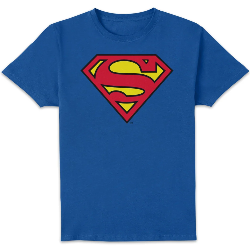 DC Originals Official Superman Shield Men's T-Shirt - Royal Blue - S Image 1