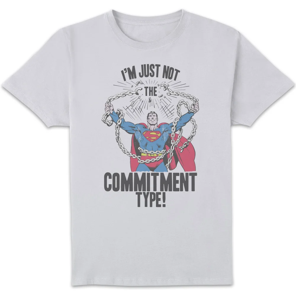 DC Originals Superman Commitment Type Men's T-Shirt - White - S Image 1
