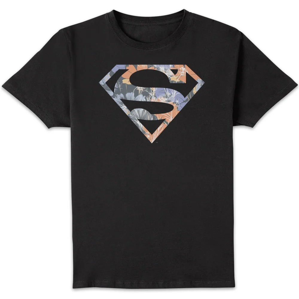 DC Originals Floral Superman Men's T-Shirt - Black - S Image 1