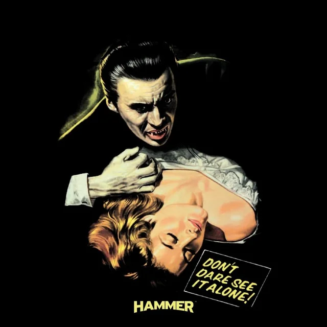 Hammer Horror Dracula Don't Dare See It Alone Men's T-Shirt - Black
