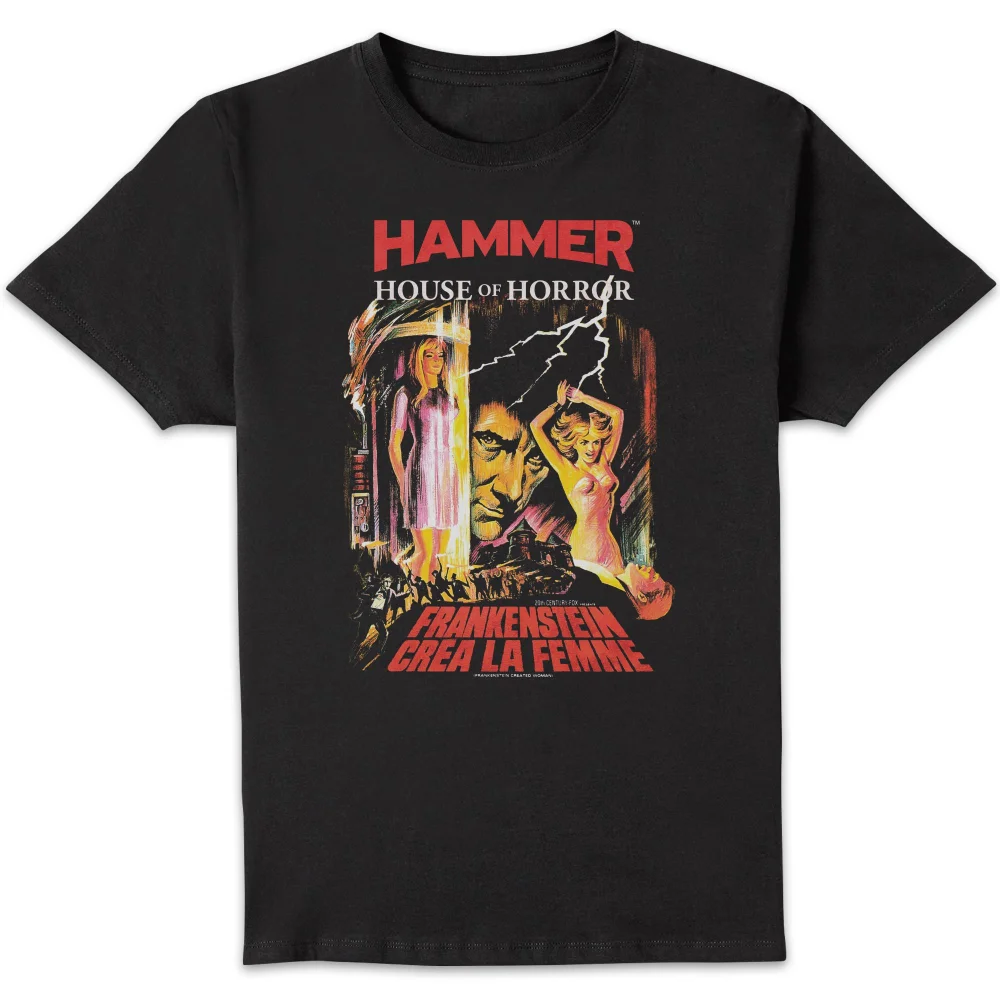 Hammer Horror Frankenstein Crea La Femme Men's T-Shirt - Black - S Image 1