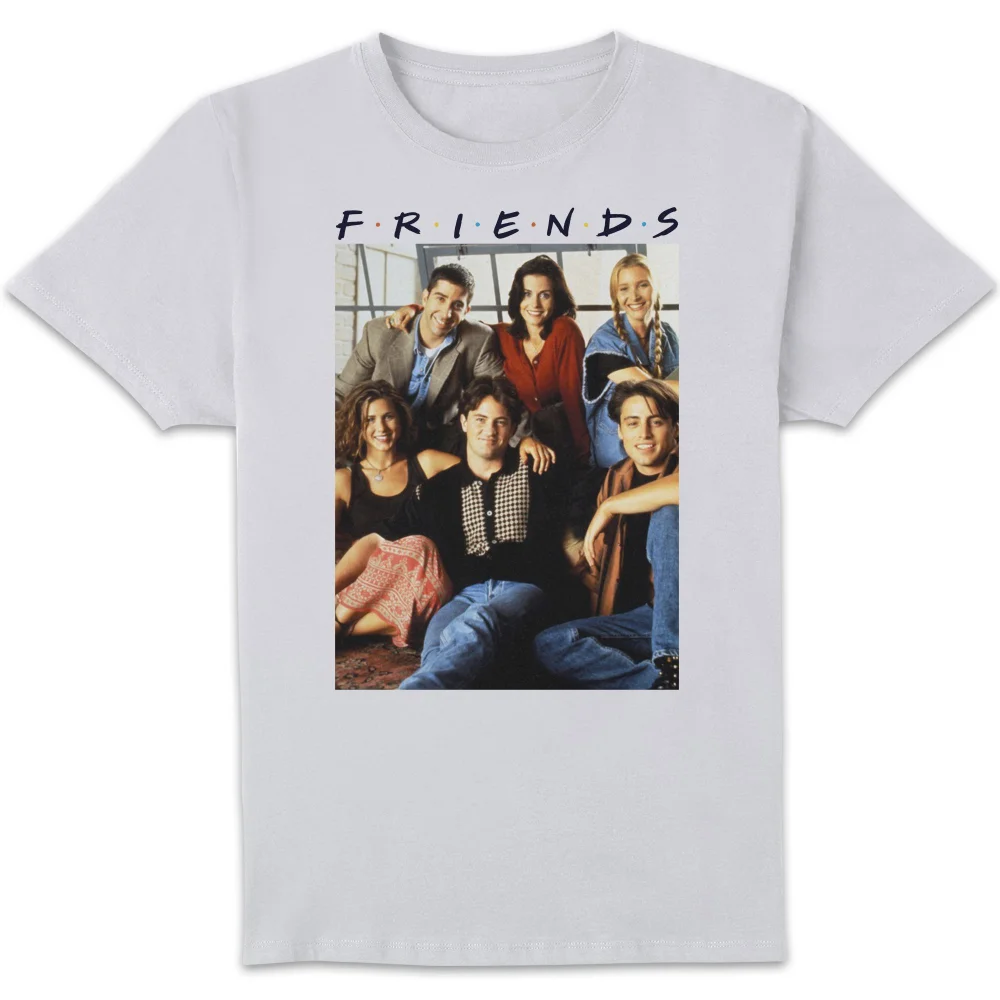 Friends Vintage Character Shot Men's T-Shirt - White - S Image 1