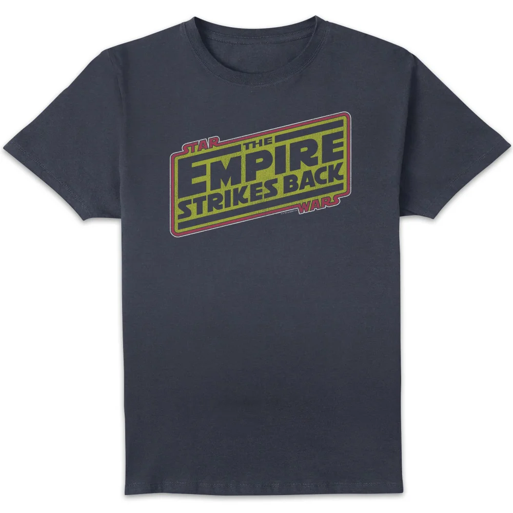 Star Wars Empire Strikes Back Logo Men's T-Shirt - Navy - S Image 1