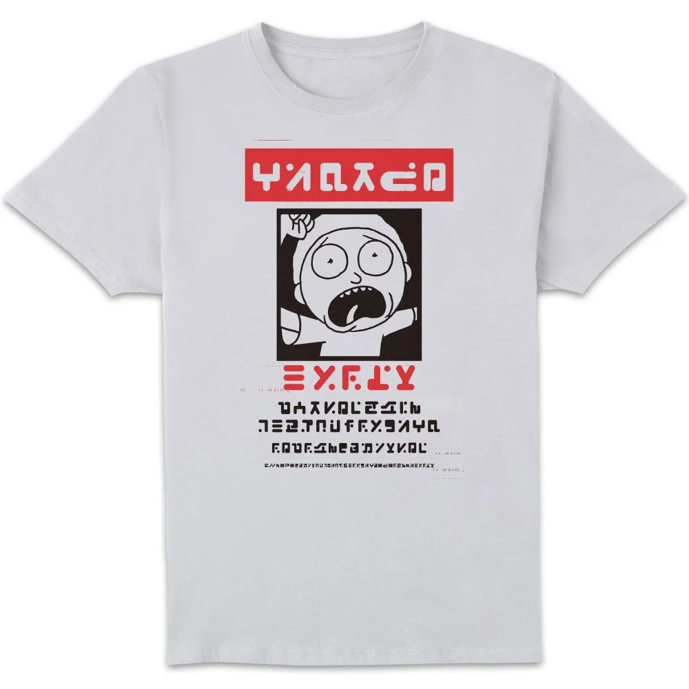 Rick and Morty Wanted Morty Men's T-Shirt - White - S Image 1