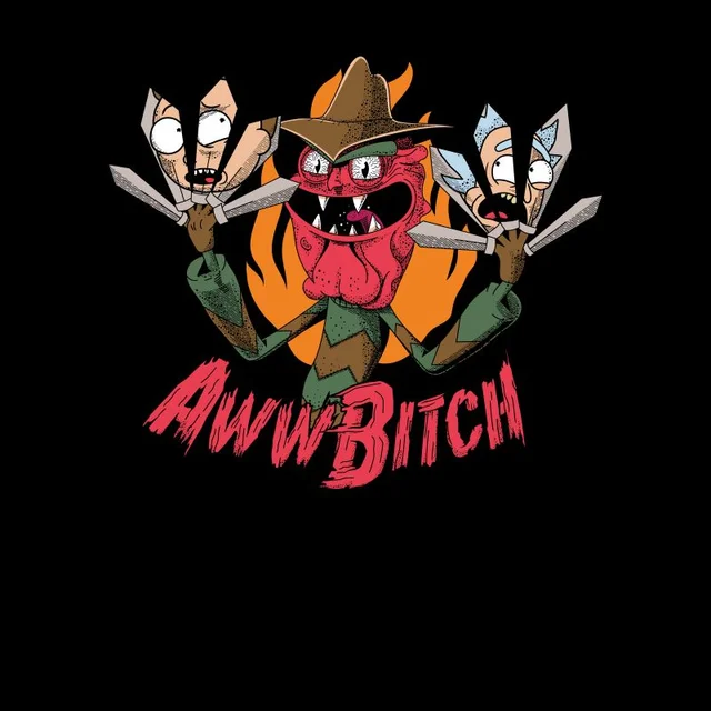 Rick and Morty Scary Terry Men's T-Shirt - Black