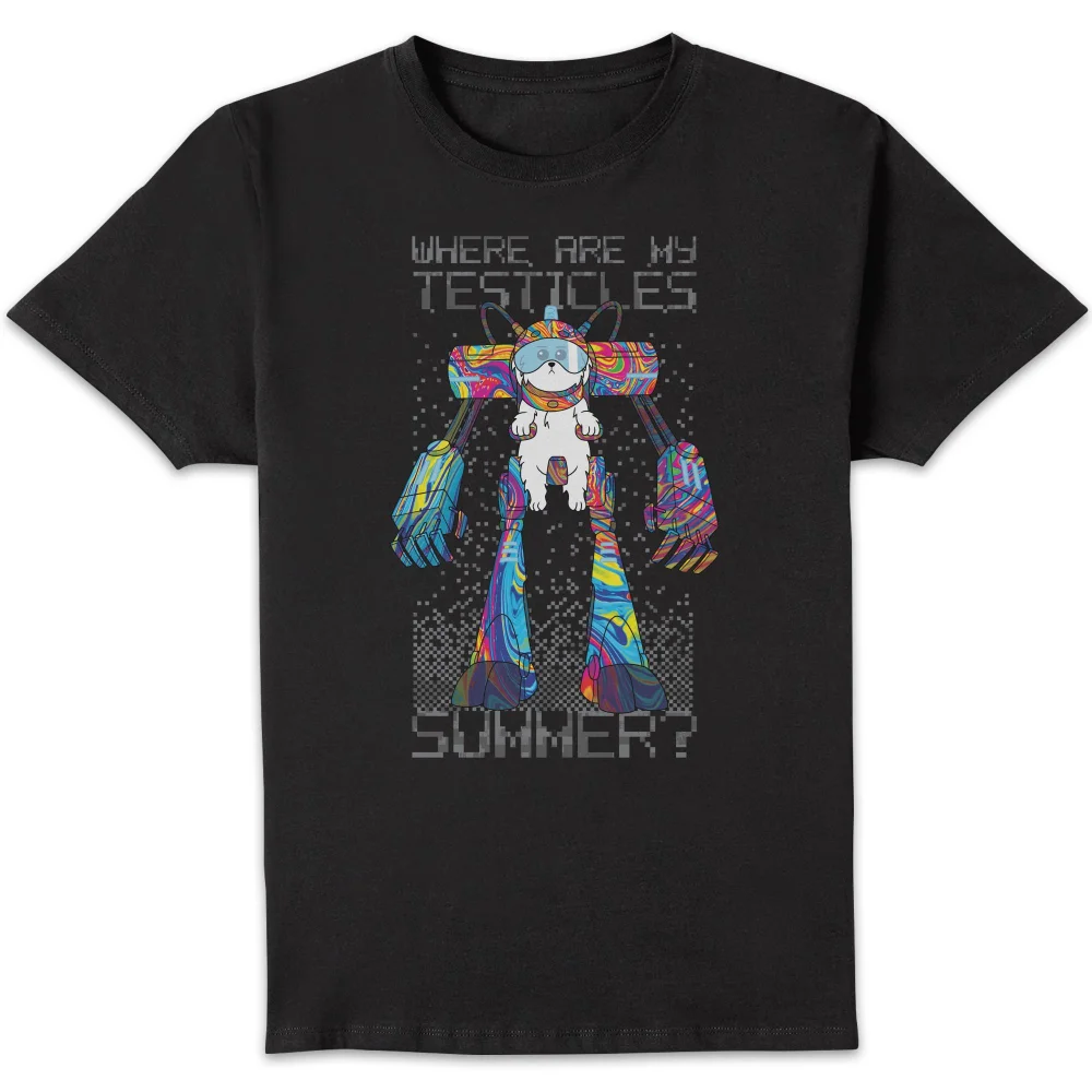 Rick and Morty Where Are My Testicles Summer Men's T-Shirt - Black - S Image 1