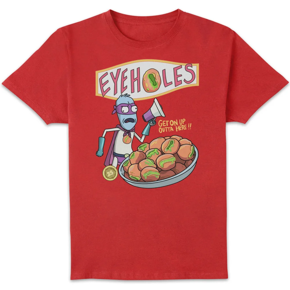 Zavvi Exclusive Rick and Morty Eyeholes Men's T-Shirt - Red - S Image 1