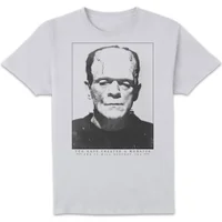 Universal Monsters Frankenstein Portrait Men's T-Shirt - White - undefined undefined