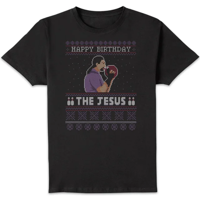 The Big Lebowski Happy Birthday The Jesus Men's T-Shirt - Black