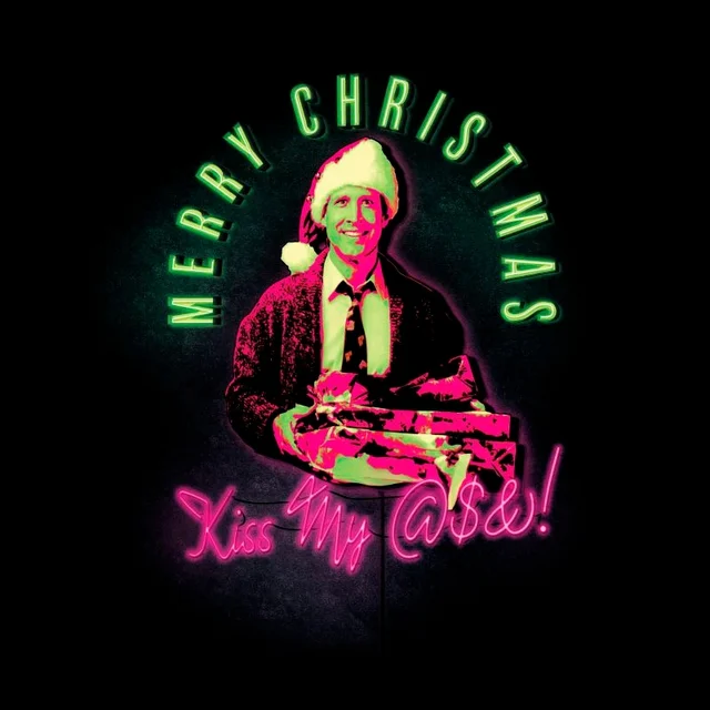National Lampoon Merry Christmas Clark Griswold Men's Christmas T-Shirt - Black