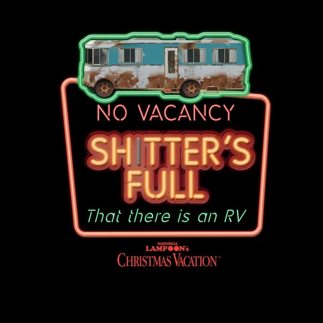 National Lampoon No Vacancy Men's Christmas T-Shirt - Black