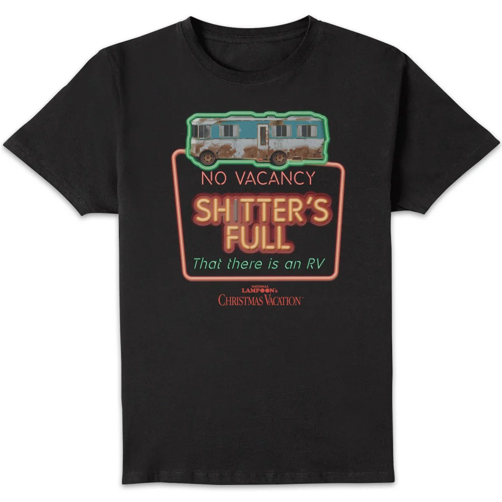 National Lampoon No Vacancy Men's Christmas T-Shirt - Black - S Image 1