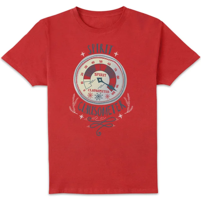 Elf Clausometer Men's Christmas T-Shirt - Red
