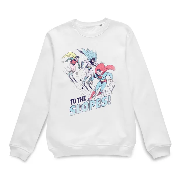 DC To The Slopes! Christmas Jumper - White